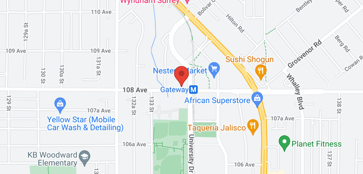 map of 1101 13383 108 AVENUE